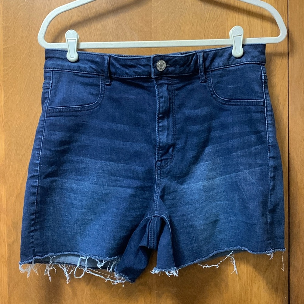 American eagle outfitters sky high shortie denim shorts SZ 14